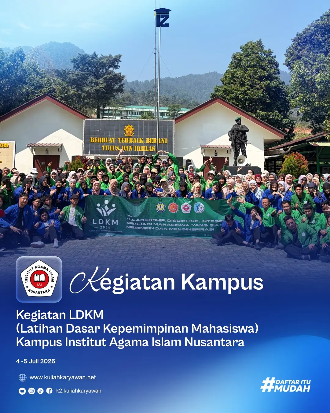 LDKM ( Latihan Dasar Kepemimpinan Mahasiswa ) Kampus Institut Agama Islam Nusantara